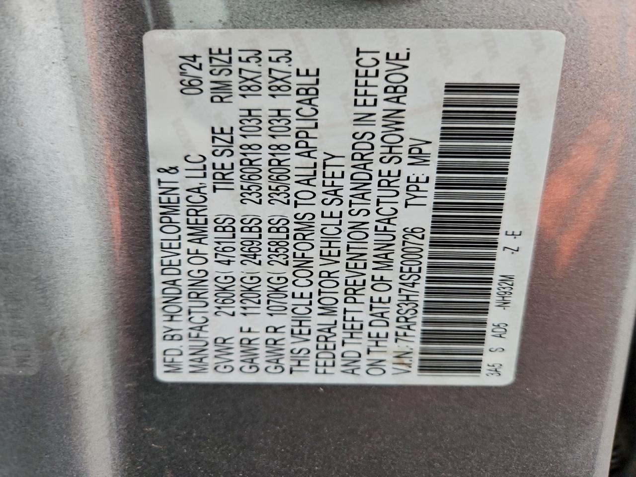 Lot #3311667294 2025 HONDA CR-V EXL