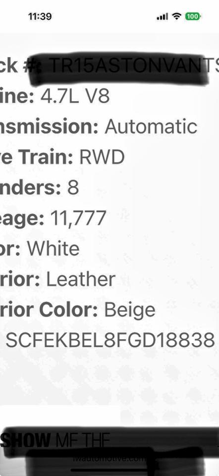 ASTON MARTIN VANTAGE S