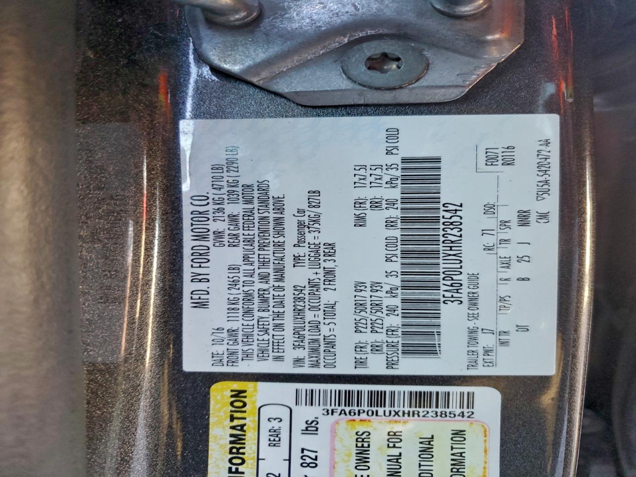 FORD FUSION SE HYBRID