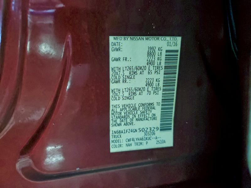 2016 NISSAN TITAN XD S #3315786355