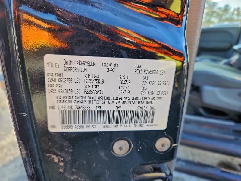 2007 JEEP LIBERTY SP #3312559842