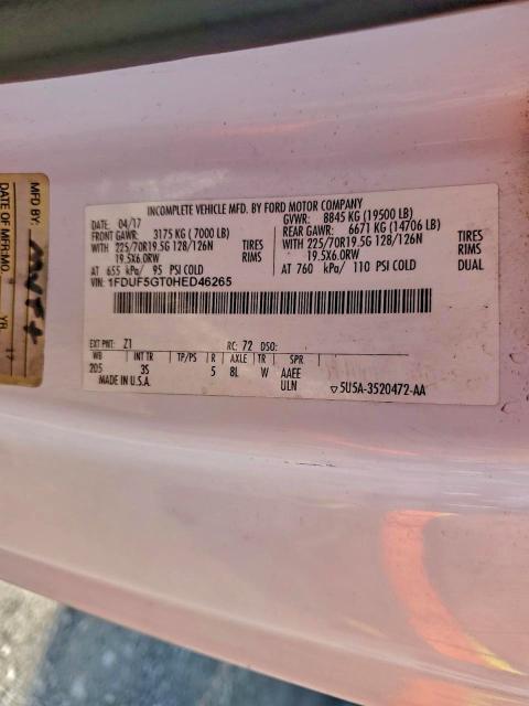 2017 FORD F550 #3309711861