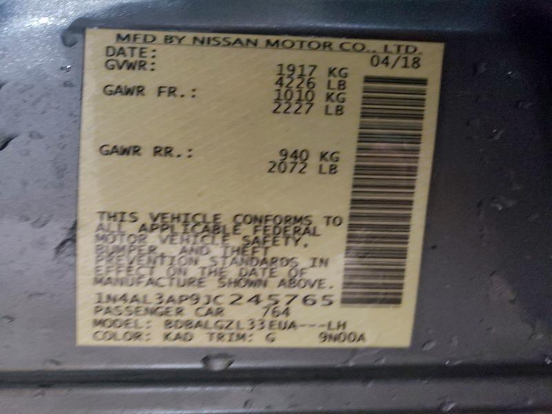 2018 NISSAN ALTIMA 2.5 #3308450388