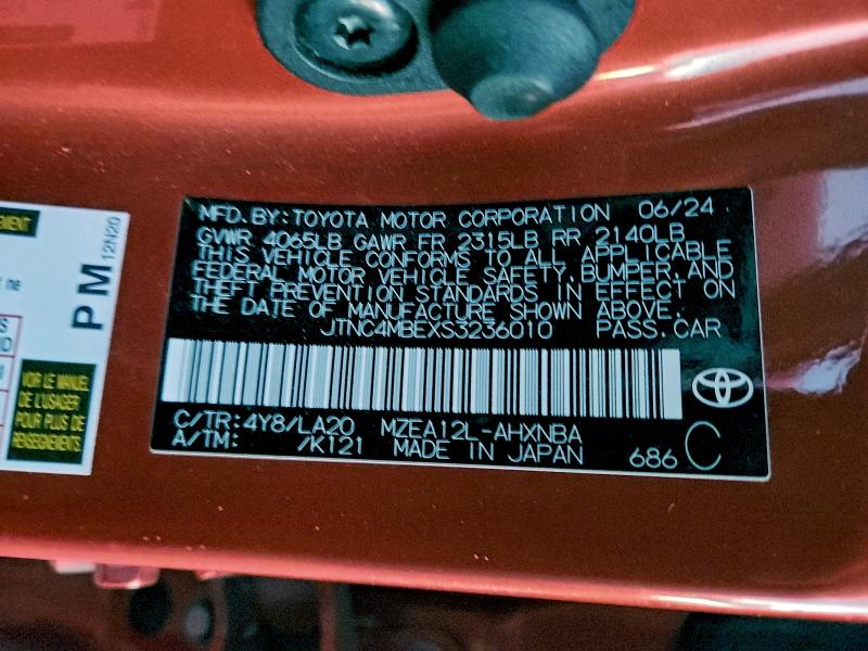2025 TOYOTA COROLLA XS #3308662306