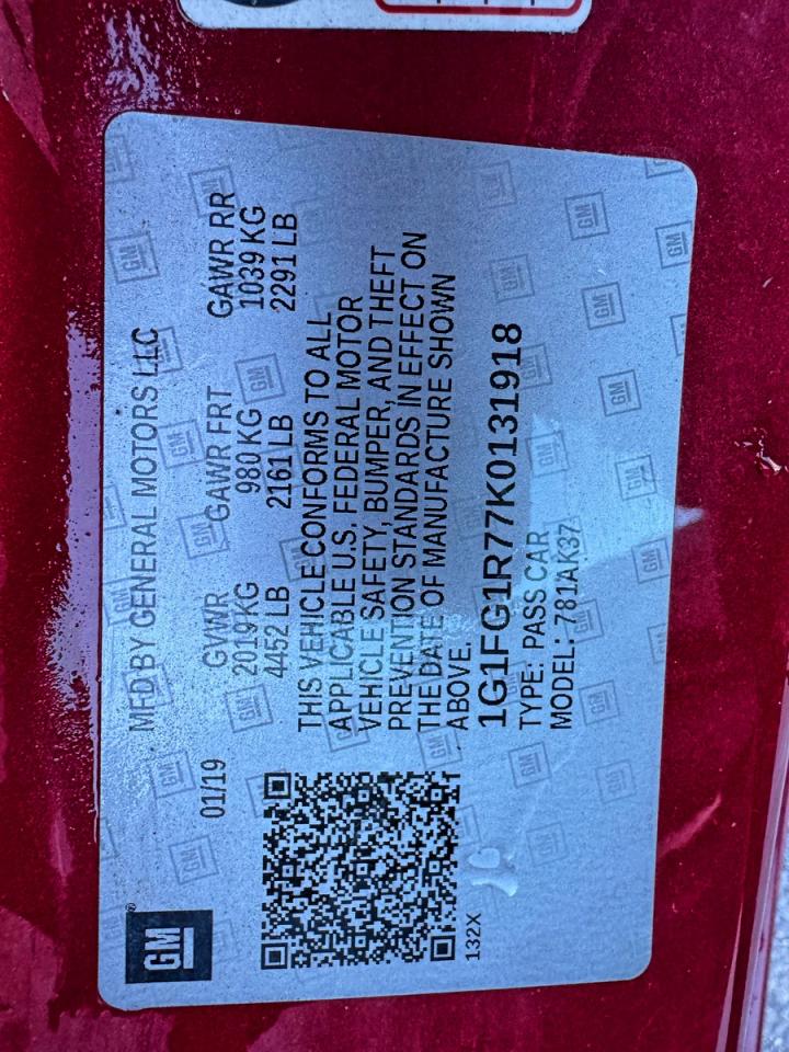 Lot #3316737450 2019 CHEVROLET CAMARO SS