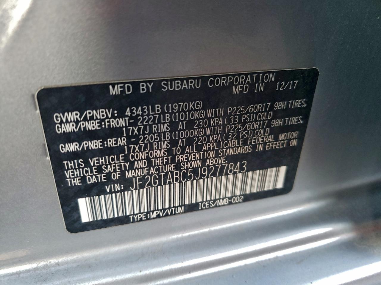 SUBARU CROSSTREK PREMIUM