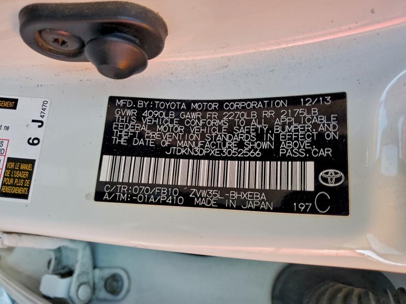 2014 TOYOTA PRIUS PLUG #3306574948