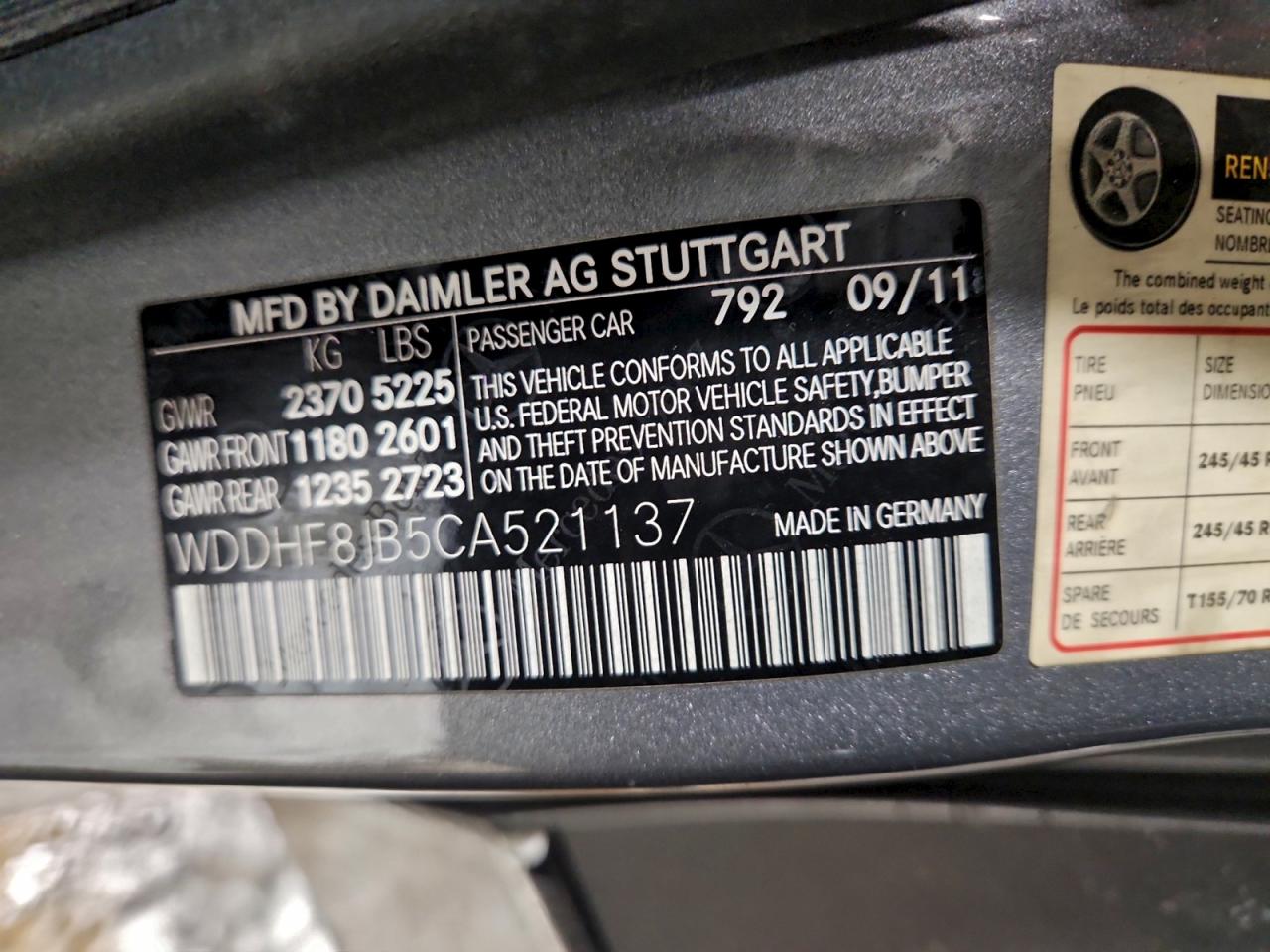 Lot #3311593755 2012 MERCEDES-BENZ E 350 4MAT