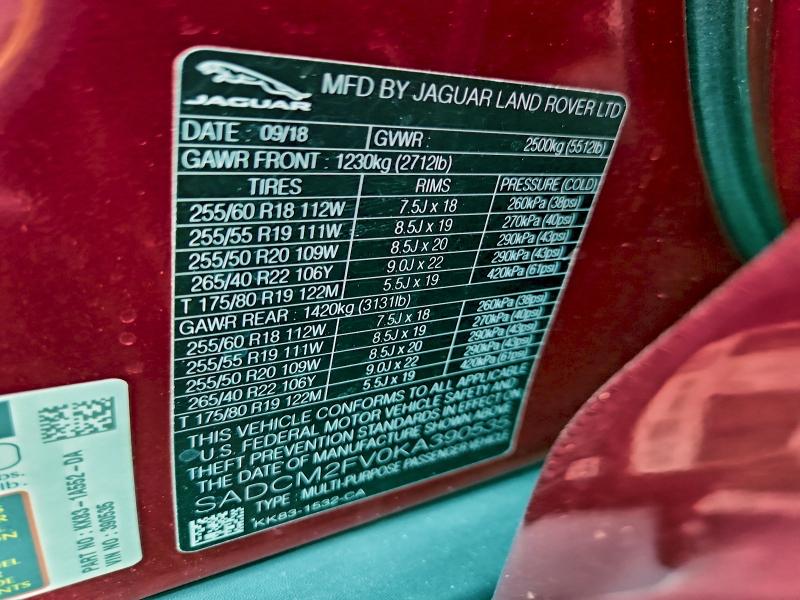 2019 JAGUAR F-PACE S #3303623932