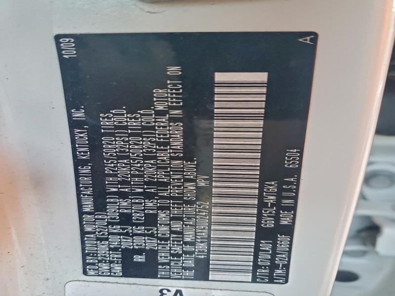 2009 TOYOTA VENZA #3309476565