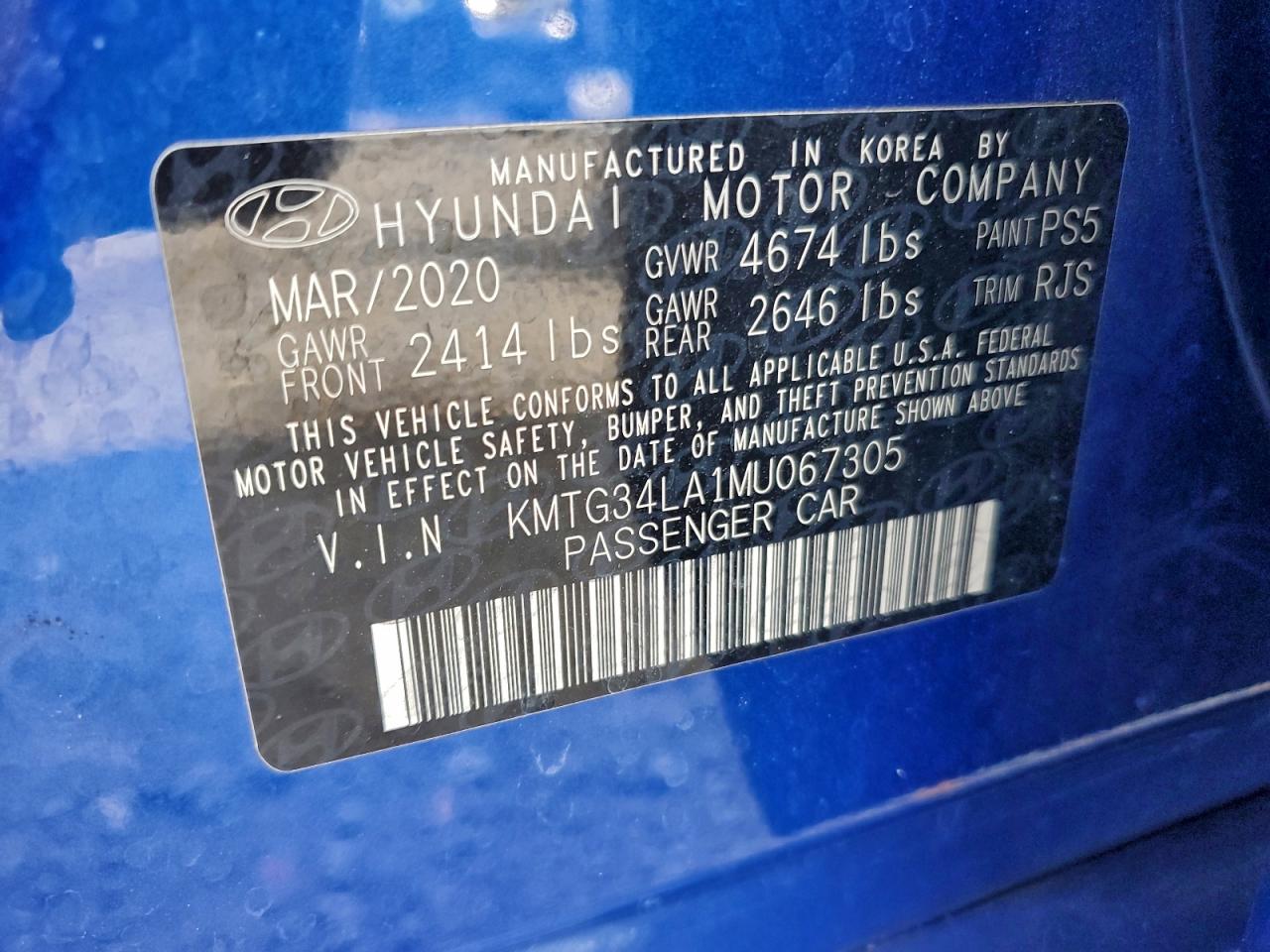 Lot #3310326063 2021 GENESIS G70 ELITE