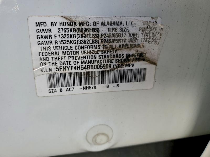 2011 HONDA PILOT EX #3317702137