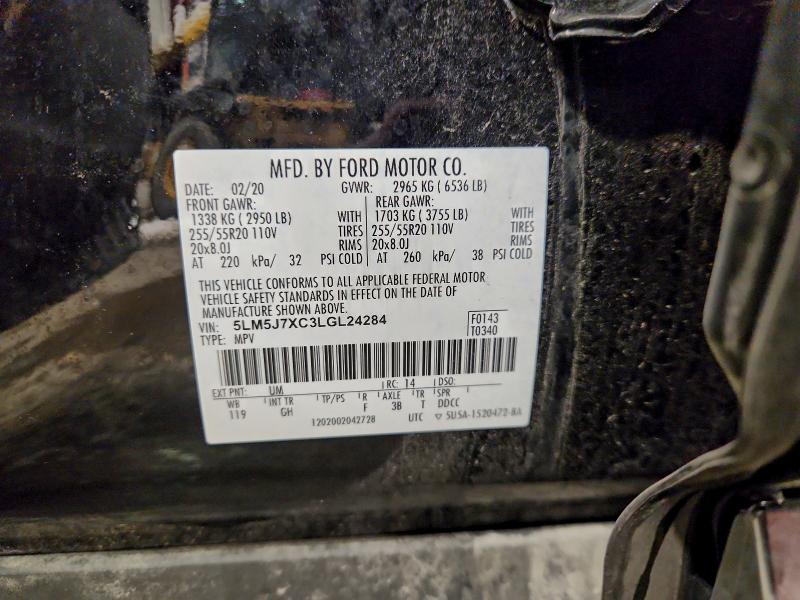 2020 LINCOLN AVIATOR RE #3302905010