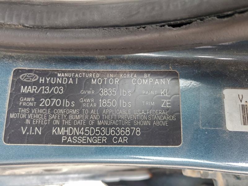 2003 HYUNDAI ELANTRA GL #3301875456