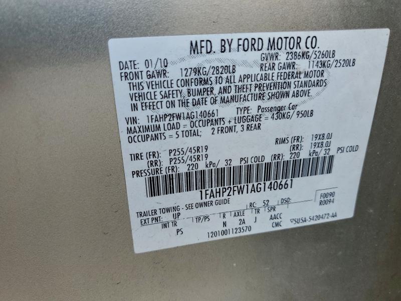 2010 FORD TAURUS LIM #3302653042