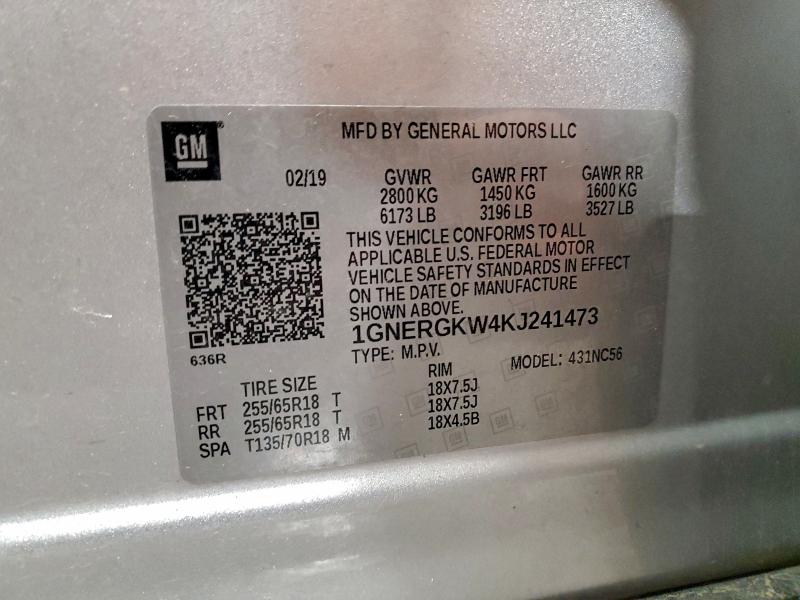 2019 CHEVROLET TRAVERSE L #3308491352