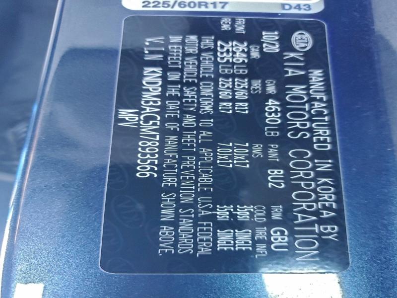 2021 KIA SPORTAGE L #3304520450