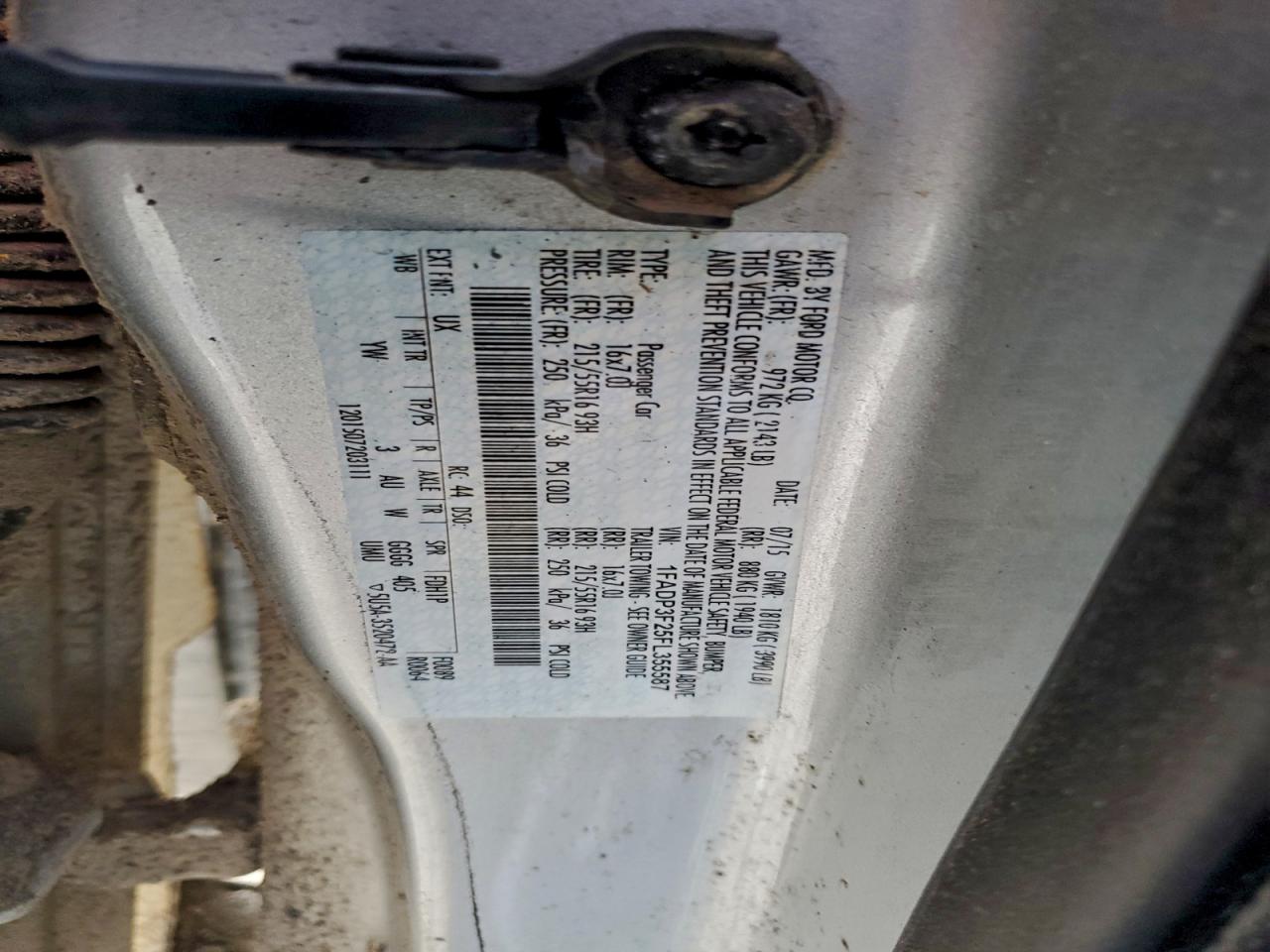 Lot #3310321970 2015 FORD FOCUS SE