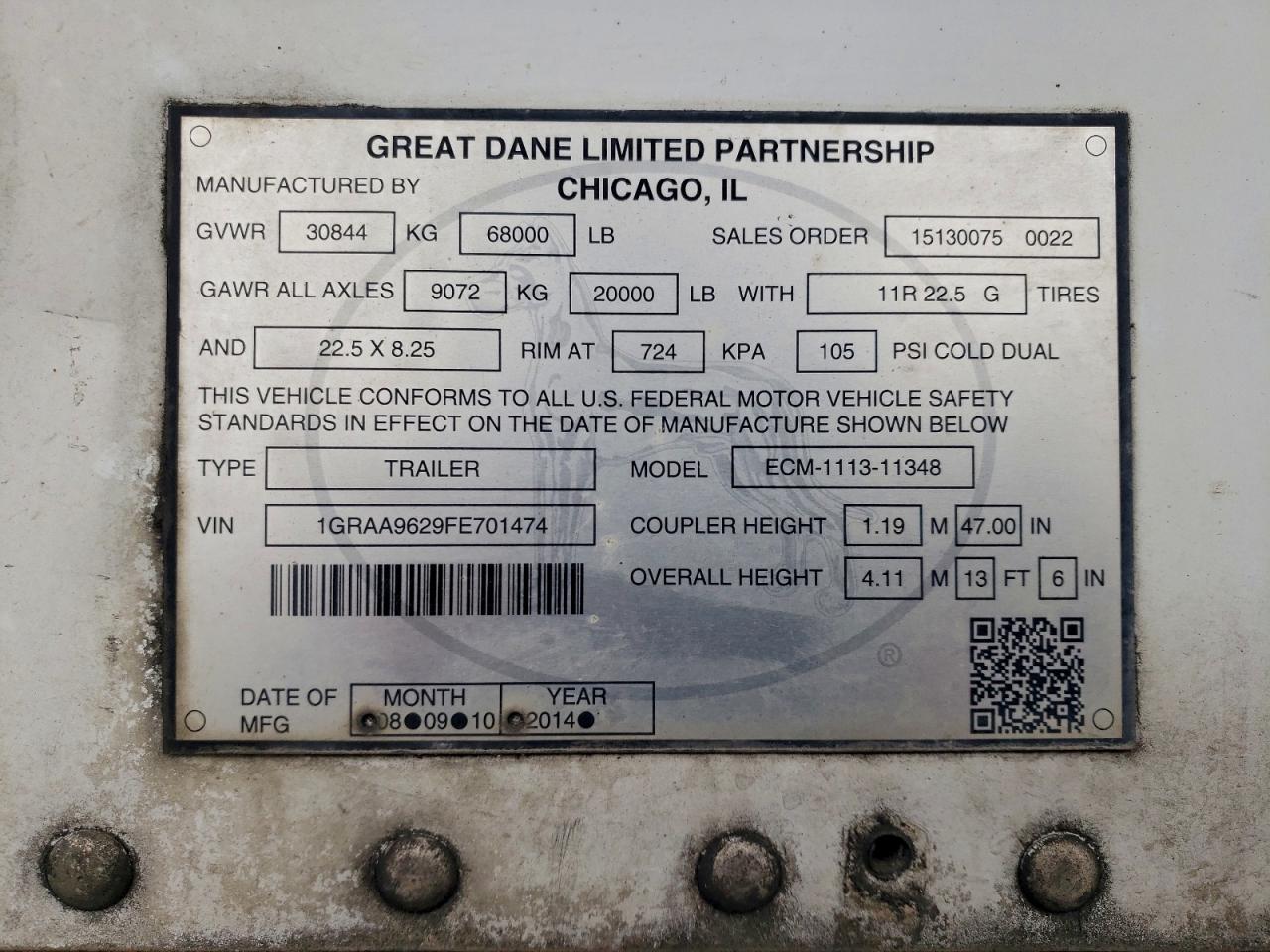 Lot #3304529437 2015 GREAT DANE UNKNOWN