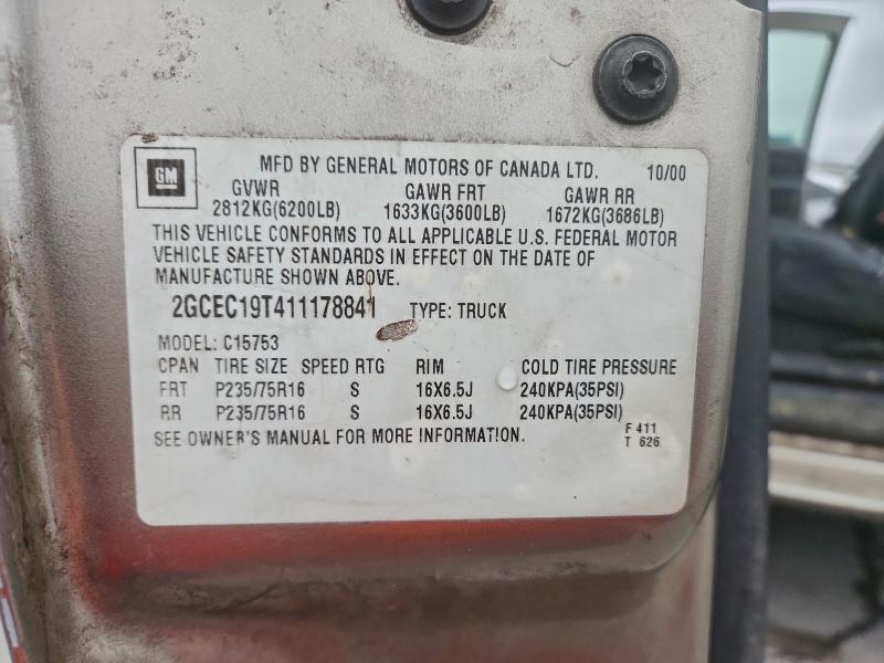 2001 CHEVROLET SILVERADO #3308420324