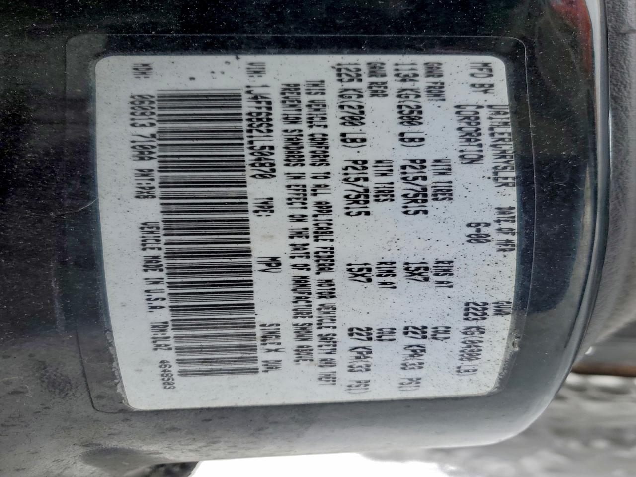 Lot #3310329967 2001 JEEP CHEROKEE