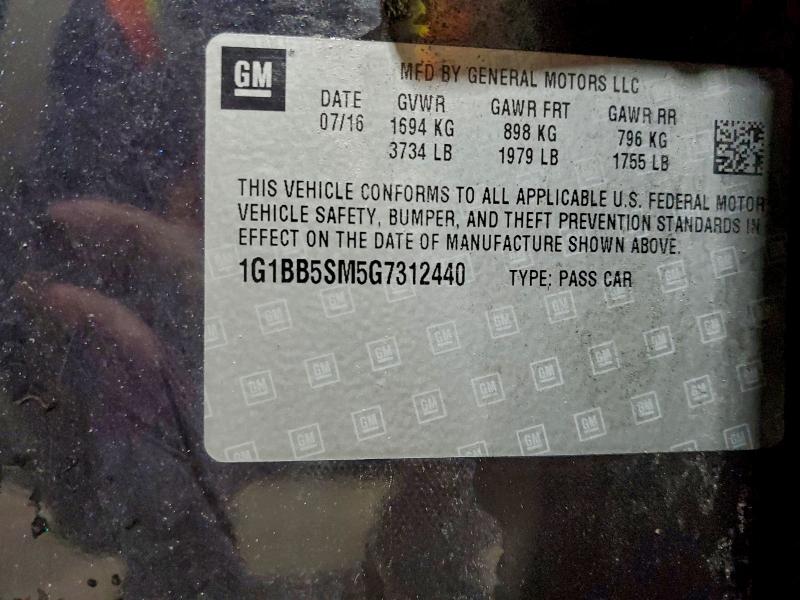 2016 CHEVROLET CRUZE LS #3304744950