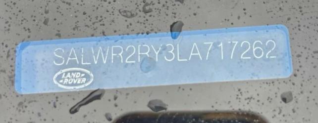 2020 LAND ROVER RANGE ROVE #3304360586