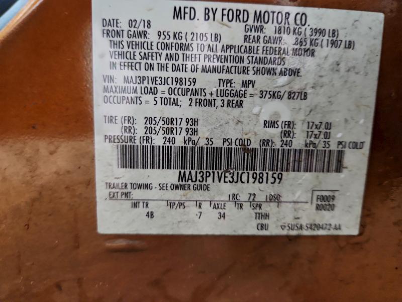 2018 FORD ECOSPORT T #3311512270