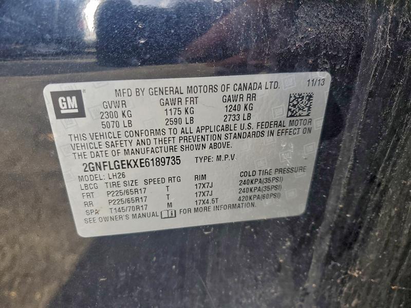 2014 CHEVROLET EQUINOX LT #3303993703