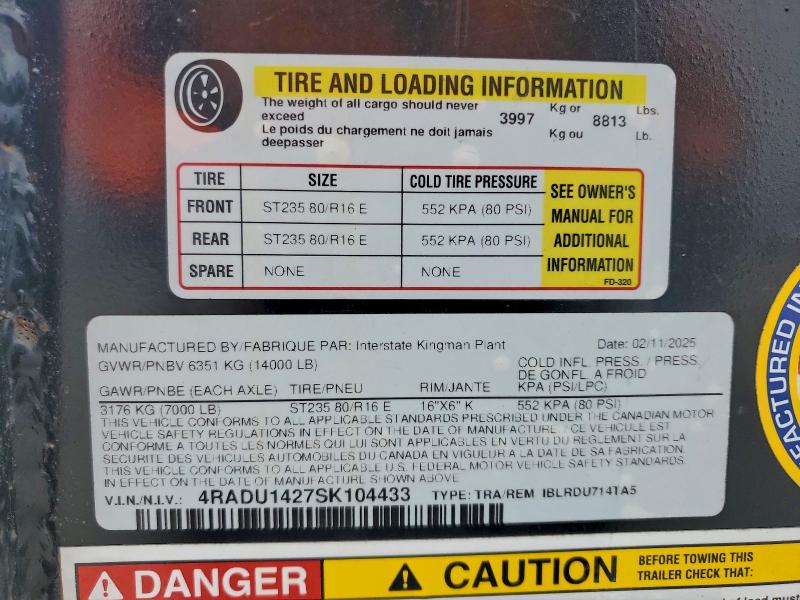 2025 INTERSTATE UNKNOWN #3305285413