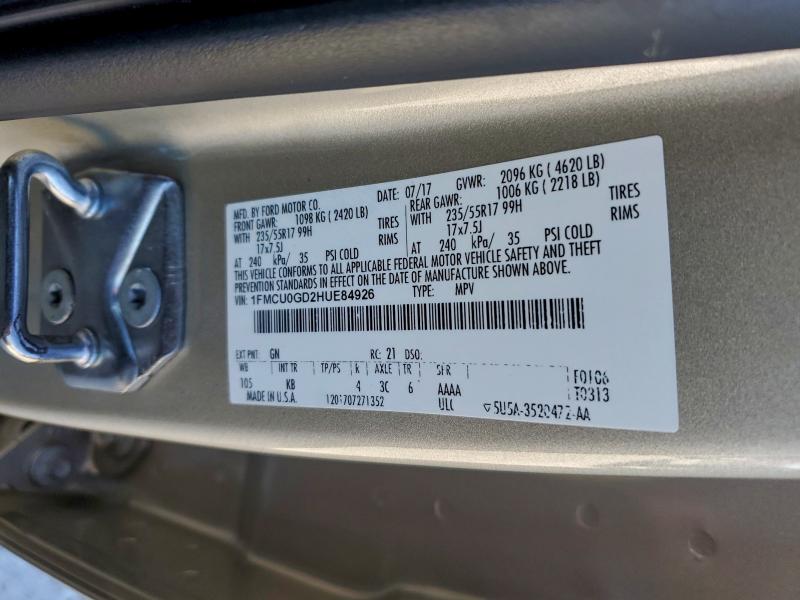 2017 FORD ESCAPE SE #3315789351