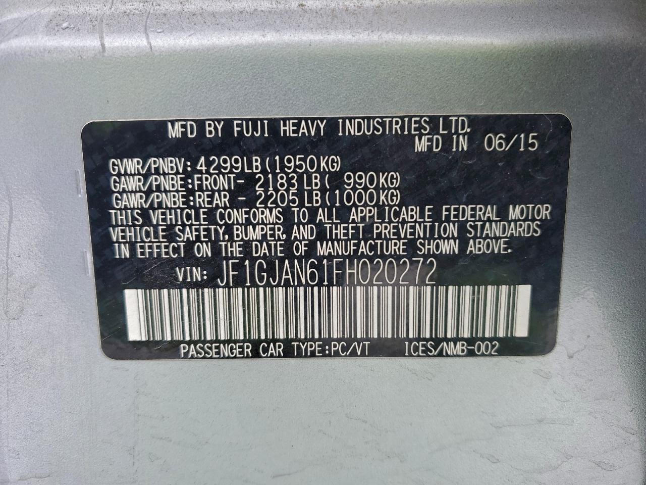 SUBARU IMPREZA LIMITED