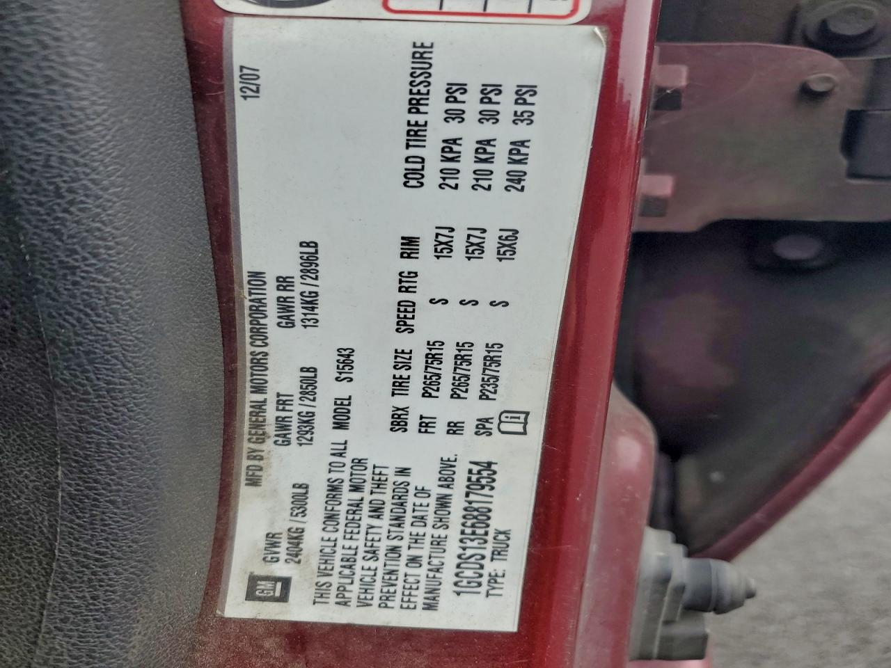 Lot #3309711871 2008 CHEVROLET COLORADO