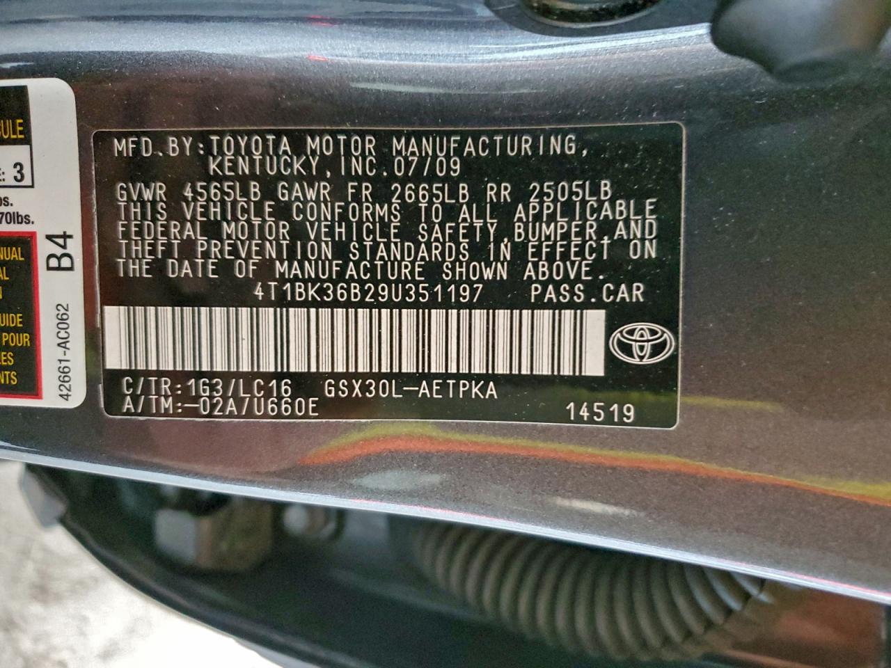 Lot #3302963628 2009 TOYOTA AVALON XL