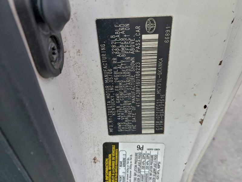 2006 TOYOTA CAMRY SOLA #3310319040