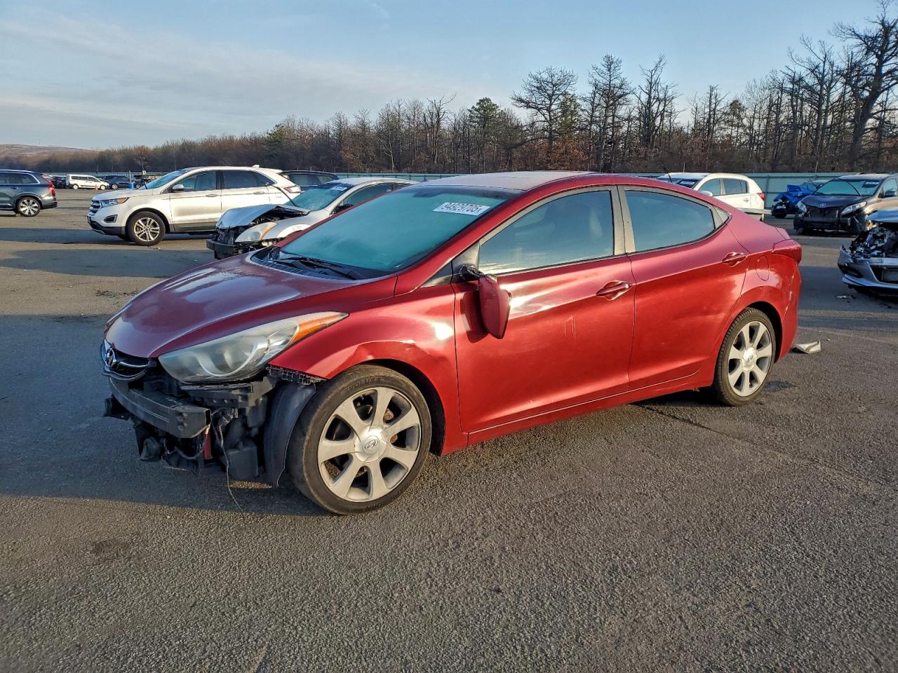 Lot #3315888141 2012 HYUNDAI ELANTRA GL