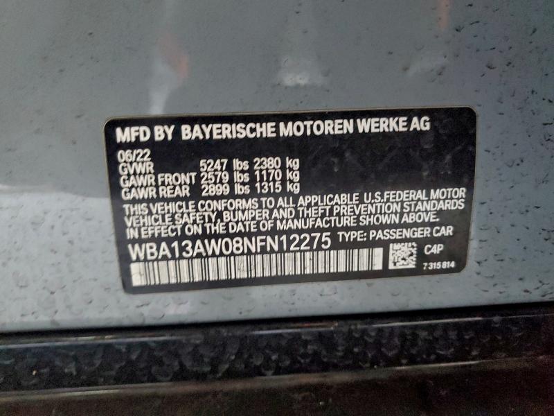 2022 BMW M440XI GRA #3309612561