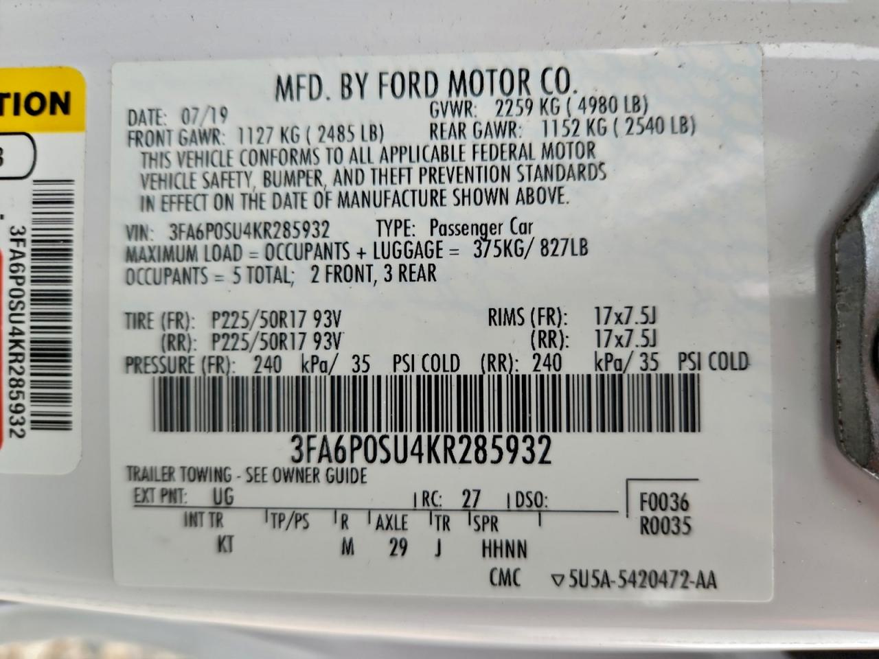 FORD FUSION TITANIUM