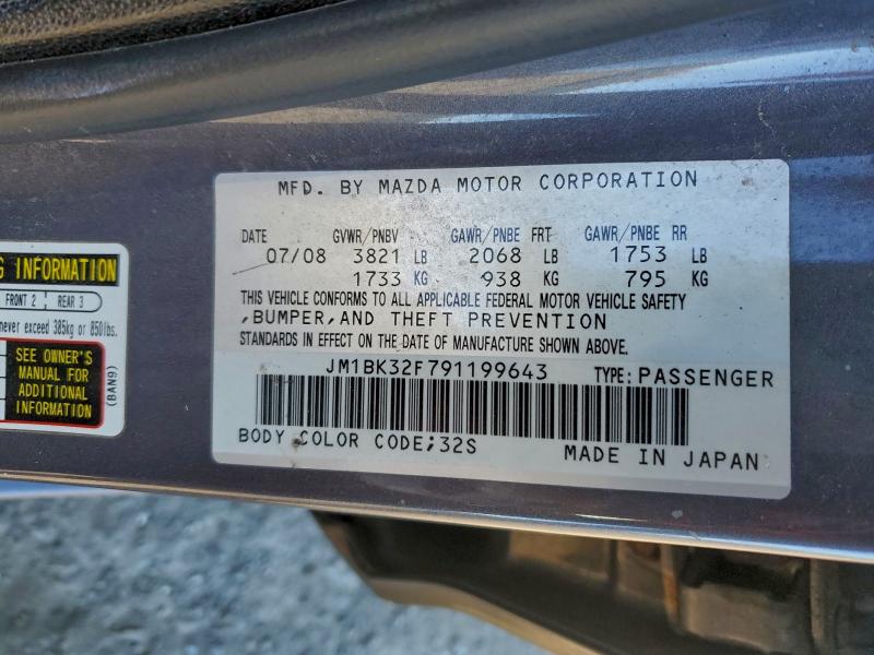 2009 MAZDA 3 I #3311586840