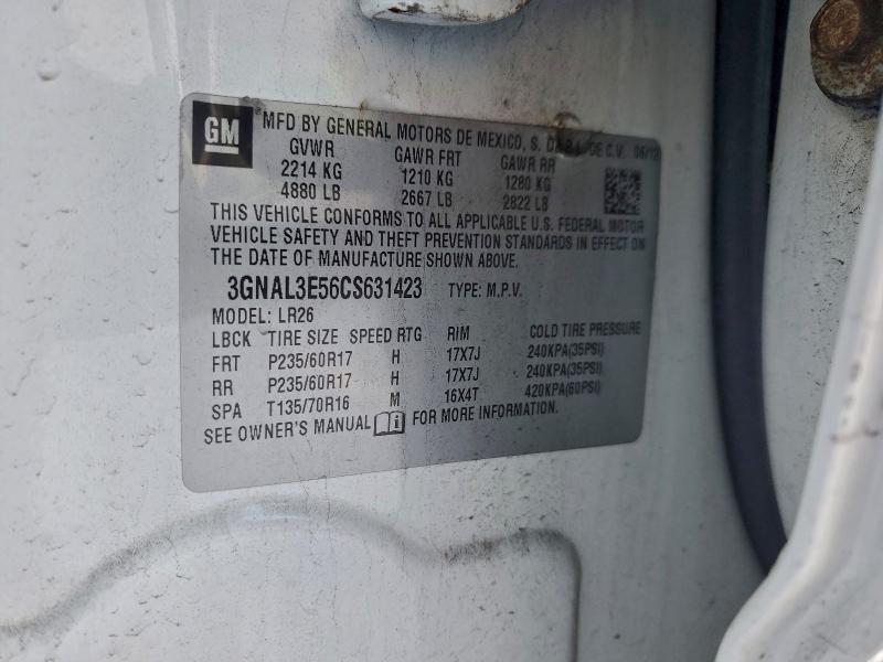 2012 CHEVROLET CAPTIVA SP #3308381386