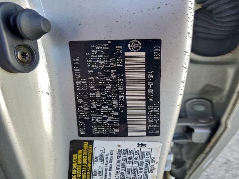 2004 TOYOTA CAMRY LE #3302878924