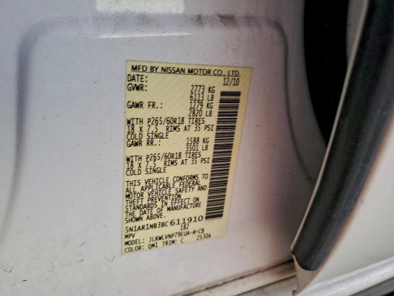 2011 NISSAN PATHFINDER #3312704295