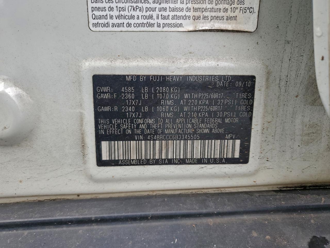 SUBARU OUTBACK 2.5I PREMIUM