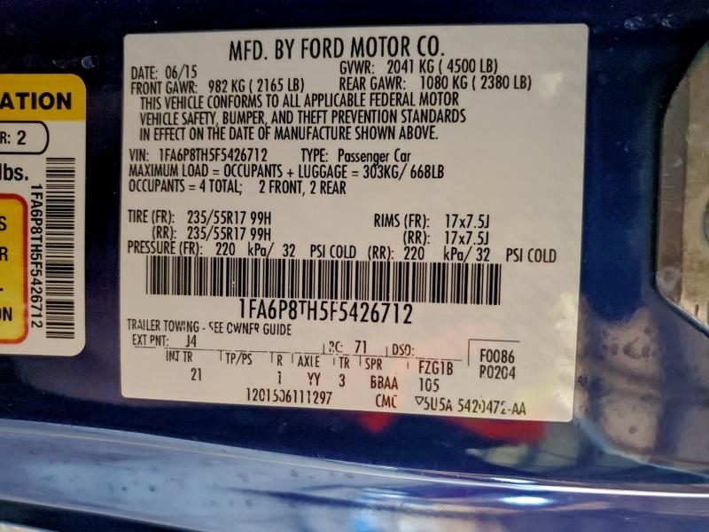 2015 FORD MUSTANG #3316065265