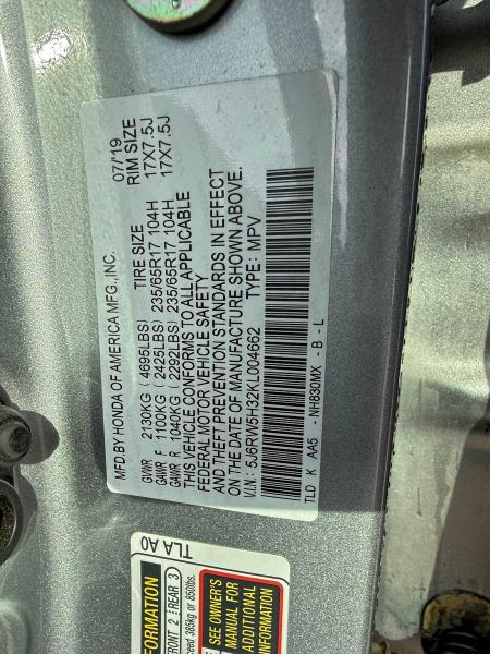 2019 HONDA CR-V LX #3304510446