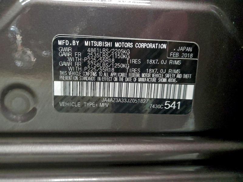 2018 MITSUBISHI OUTLANDER #3316012780