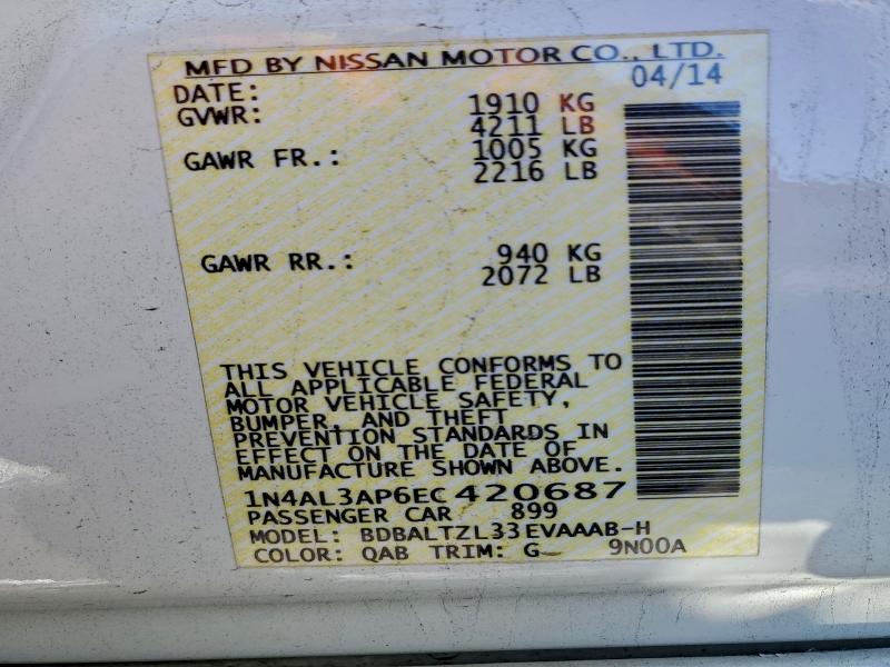 2014 NISSAN ALTIMA 2.5 #3303975785