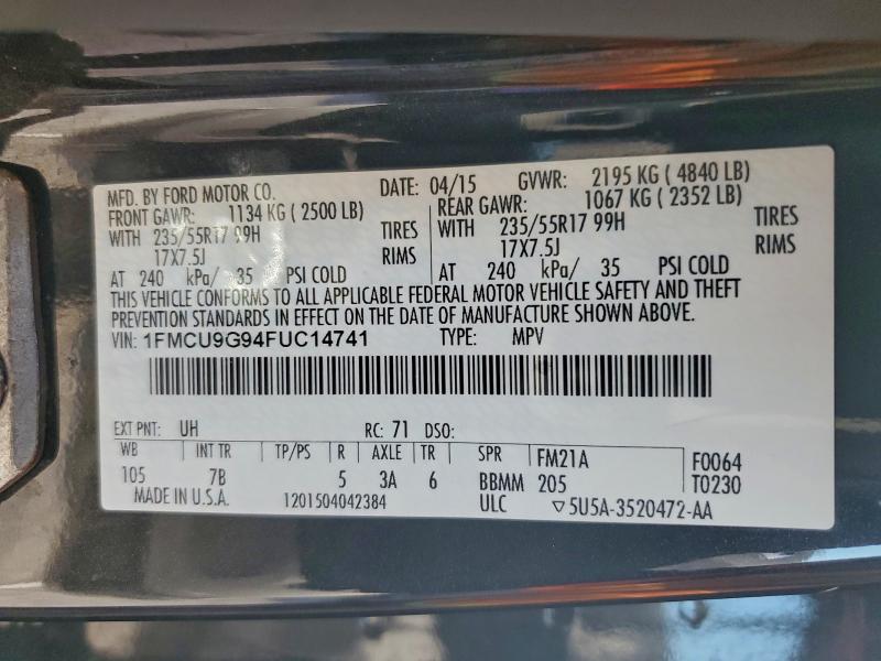 2015 FORD ESCAPE SE #3301615654