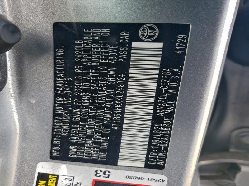 2019 TOYOTA CAMRY XSE #3311635242