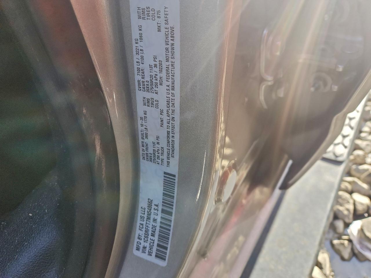 Lot #3303649930 2021 RAM 1500 BIG H